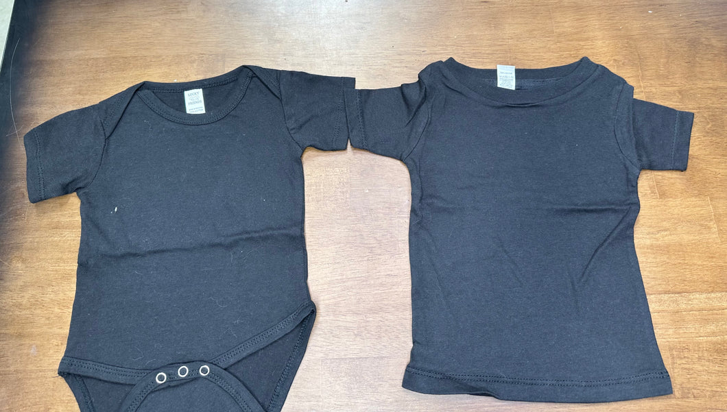 Black Onesie/T-shirts (blank)