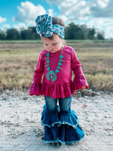 Load image into Gallery viewer, Pink Pony Club Ruffled Sleeve Top
