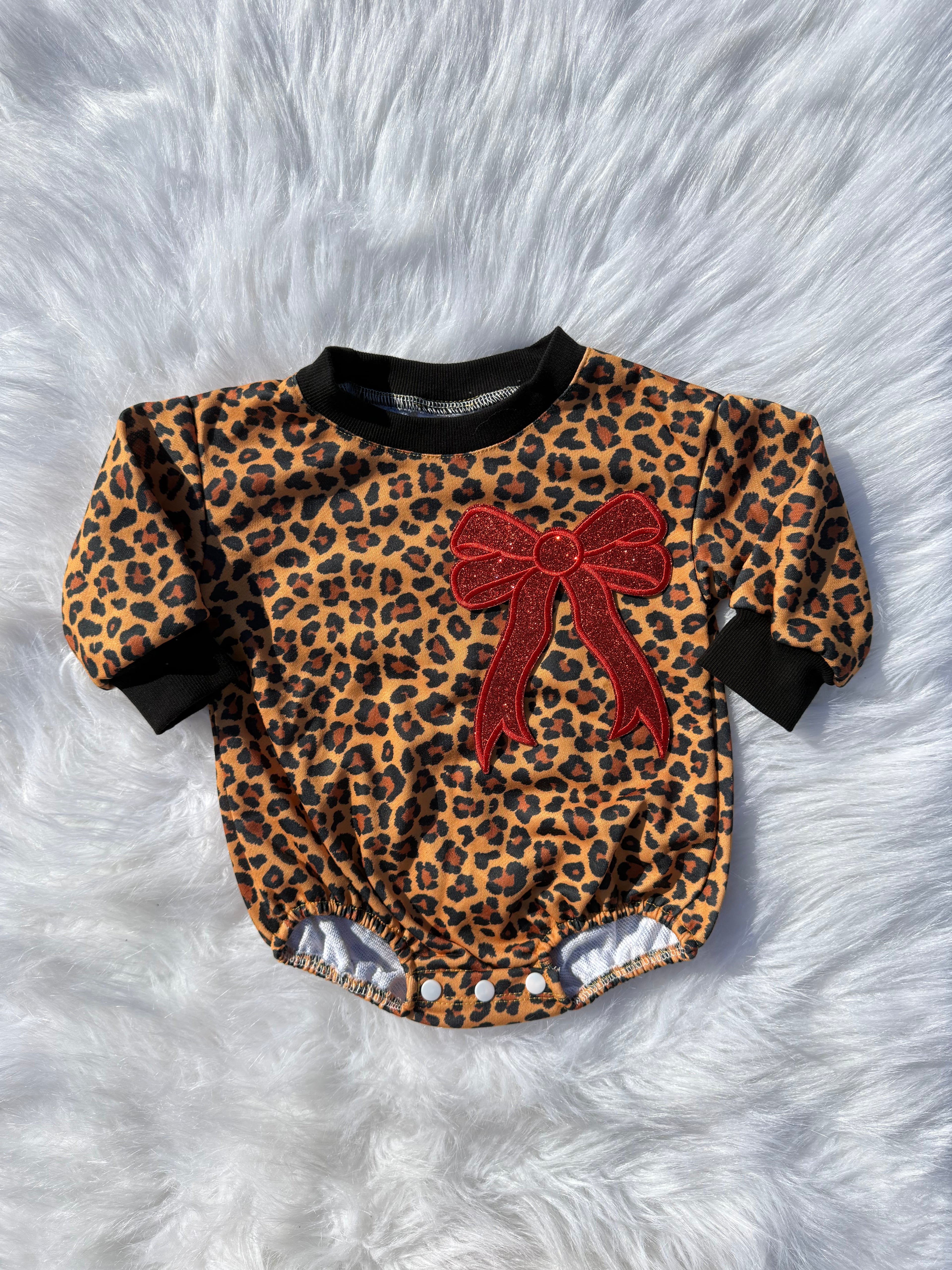 Bow patch bubble rompers (MULTIPLE OPTIONS)