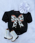 Cow Print Bow Bubble Romper