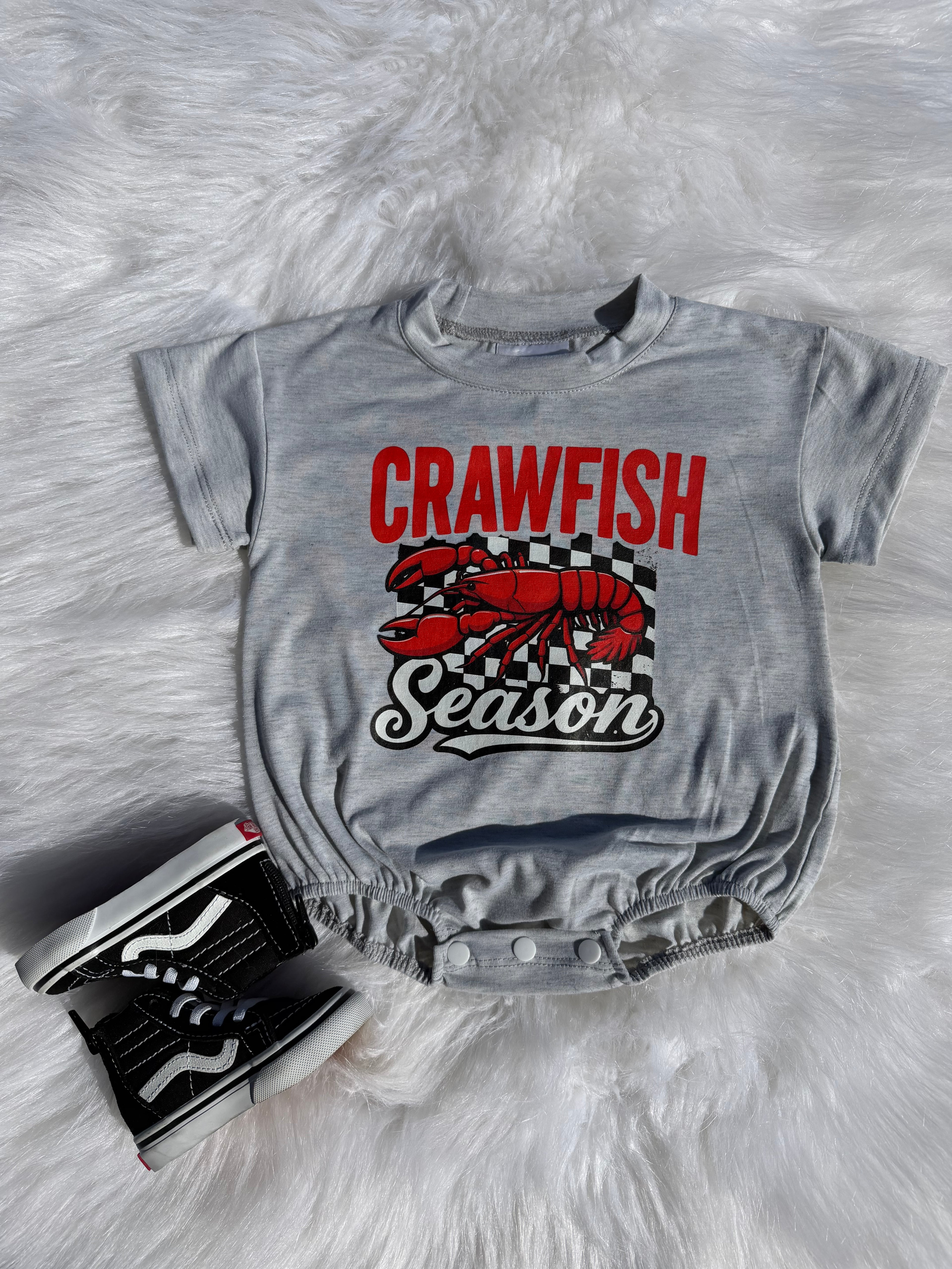 Crawfish Season Bubble Romper