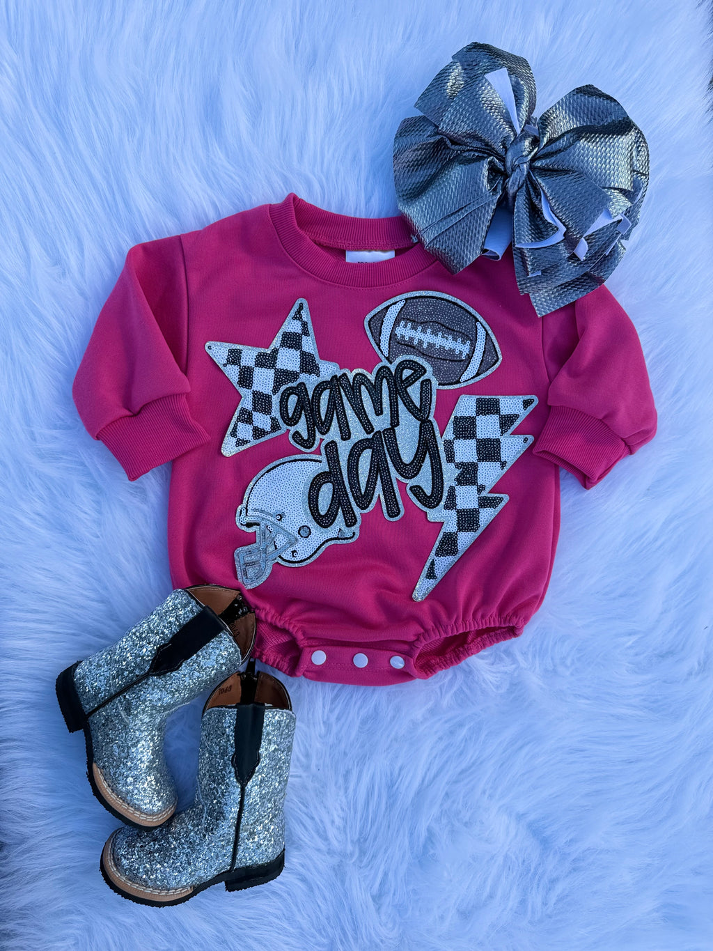 Checkered Game Day Bubble Romper (5 options)