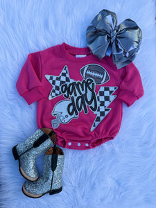 Checkered Game Day Bubble Romper (5 options)