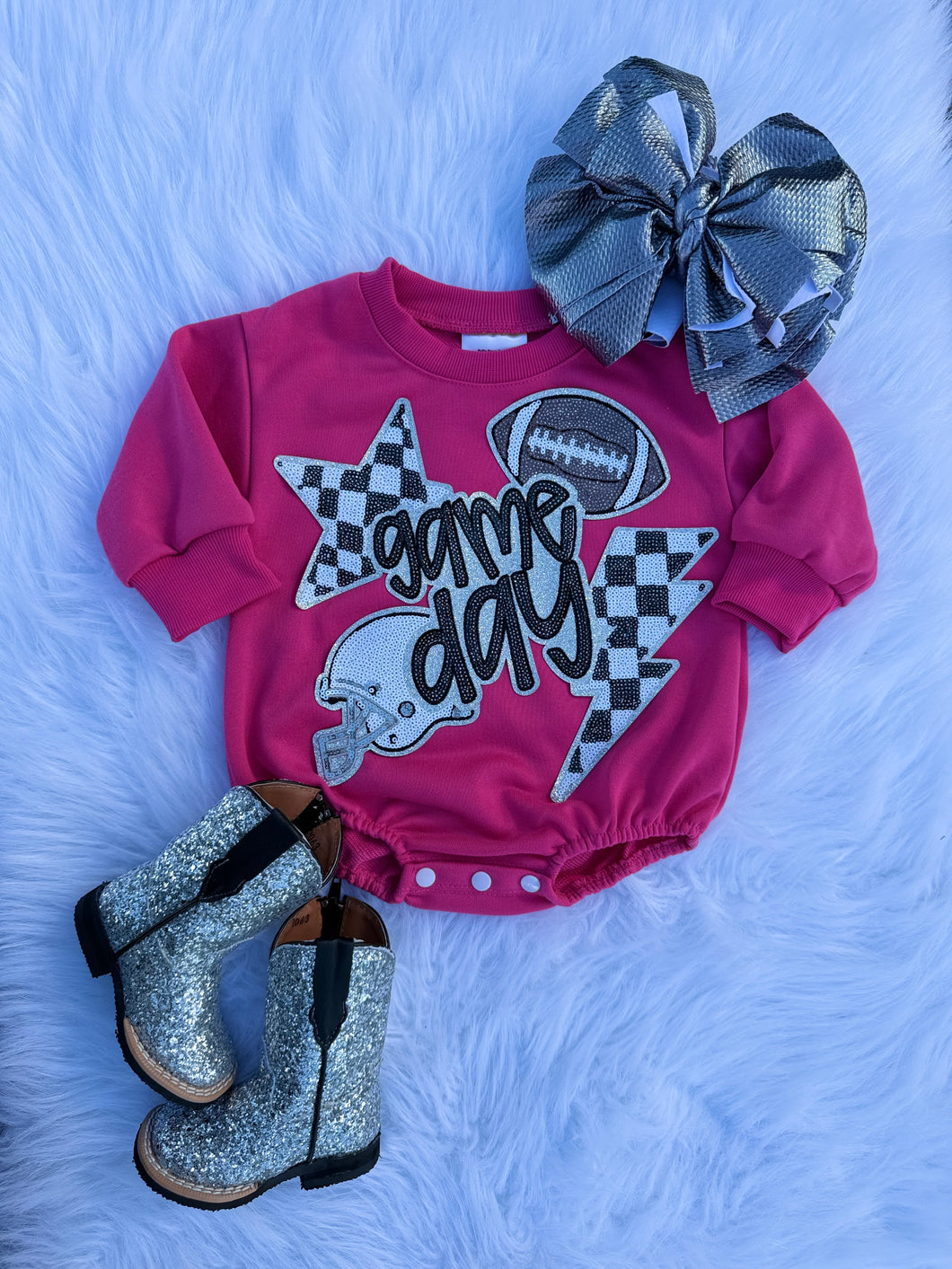 Checkered Game Day Bubble Romper (5 options)
