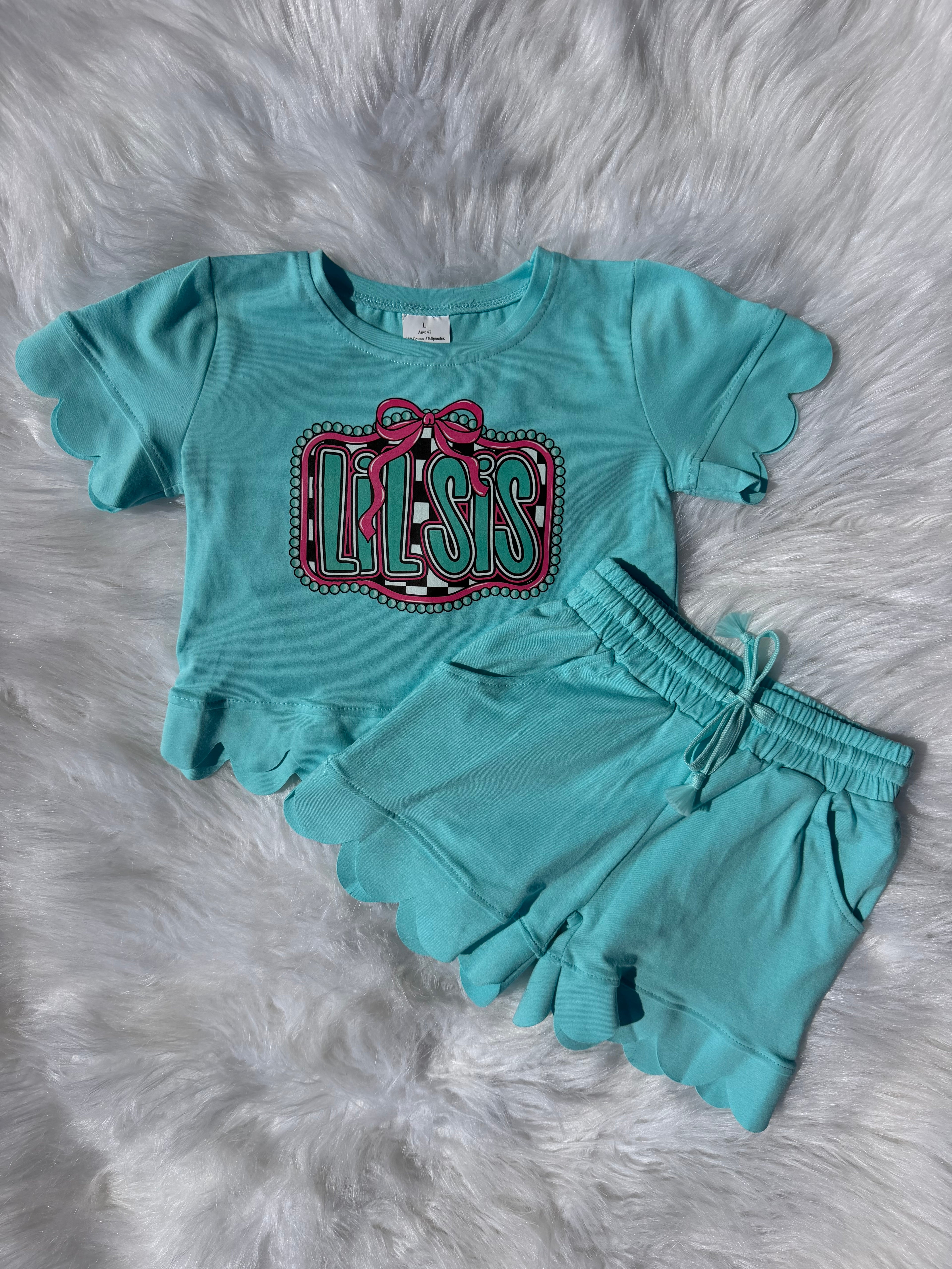 Big sis/Lil sis Scalloped Set