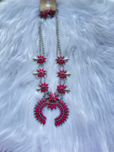 Load image into Gallery viewer, Squash blossom necklace and earring set
