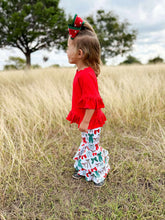 Load image into Gallery viewer, Rodeo Red ruffle top
