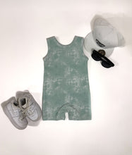 Load image into Gallery viewer, Mint Tie Dye Tank Top Romper
