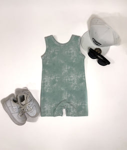 Mint Tie Dye Tank Top Romper