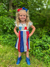 Load image into Gallery viewer, USA Stars &amp; Stripes Sequin Dress
