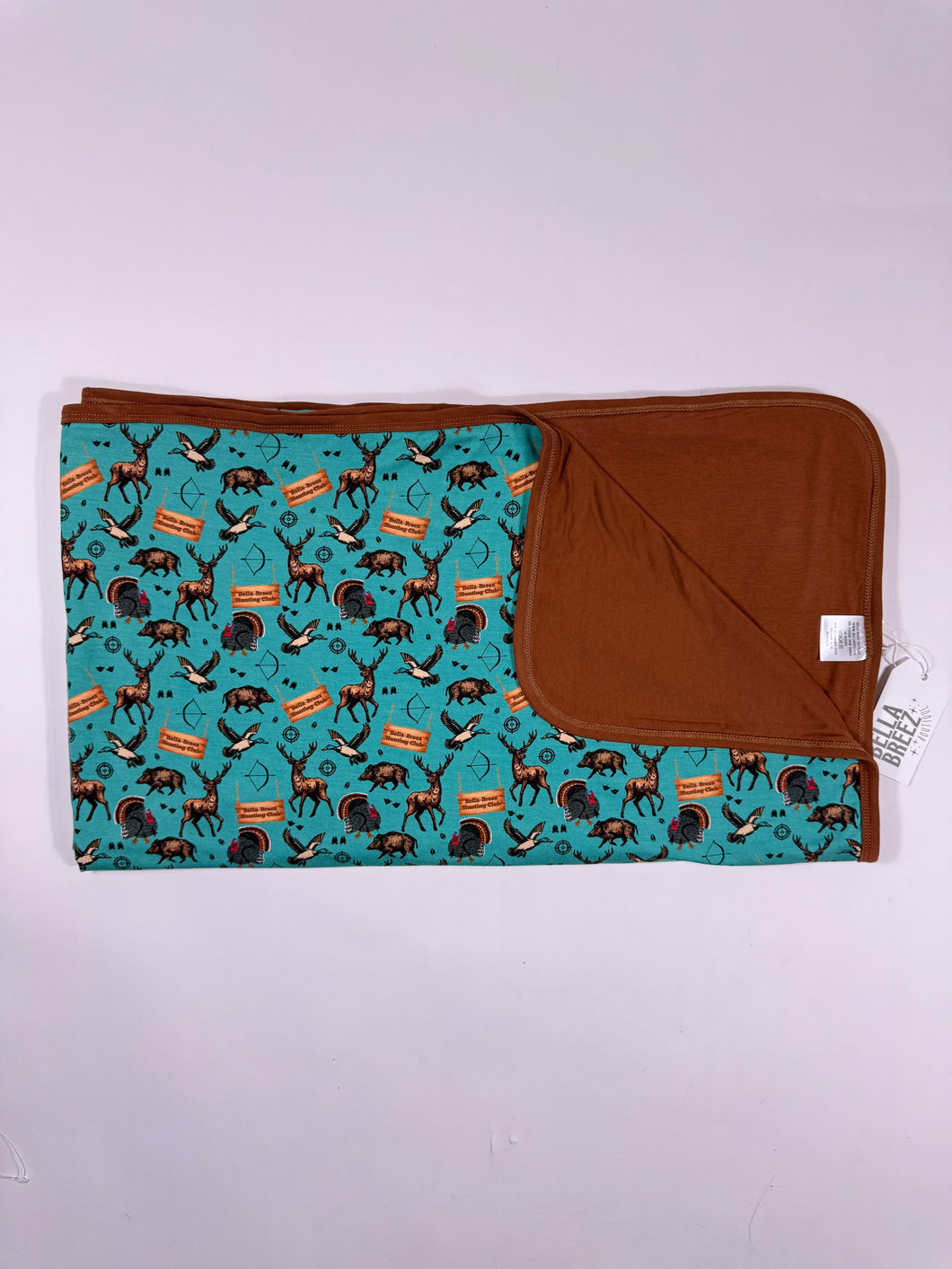 TEAL Bella-Breez Hunting Club Bamboo Blanket (FINAL SALE)