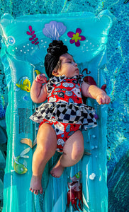 Wild Card Ruffled Swim Suit