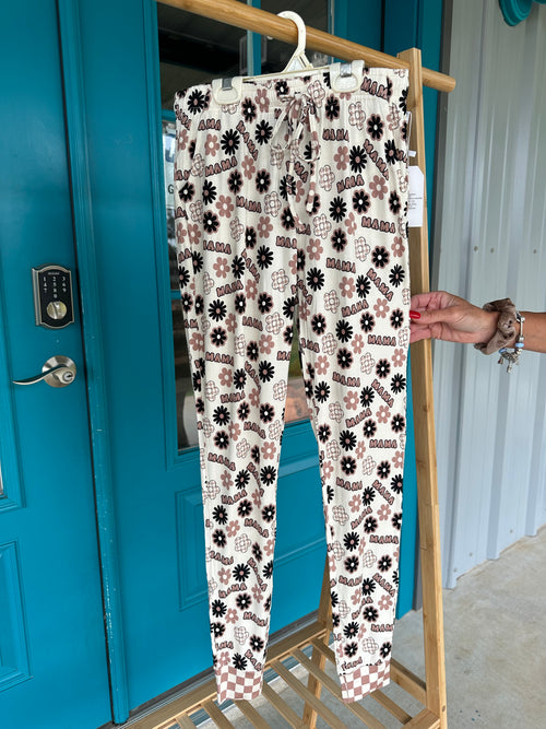 3XL Mama Floral Adult Bamboo Joggers
