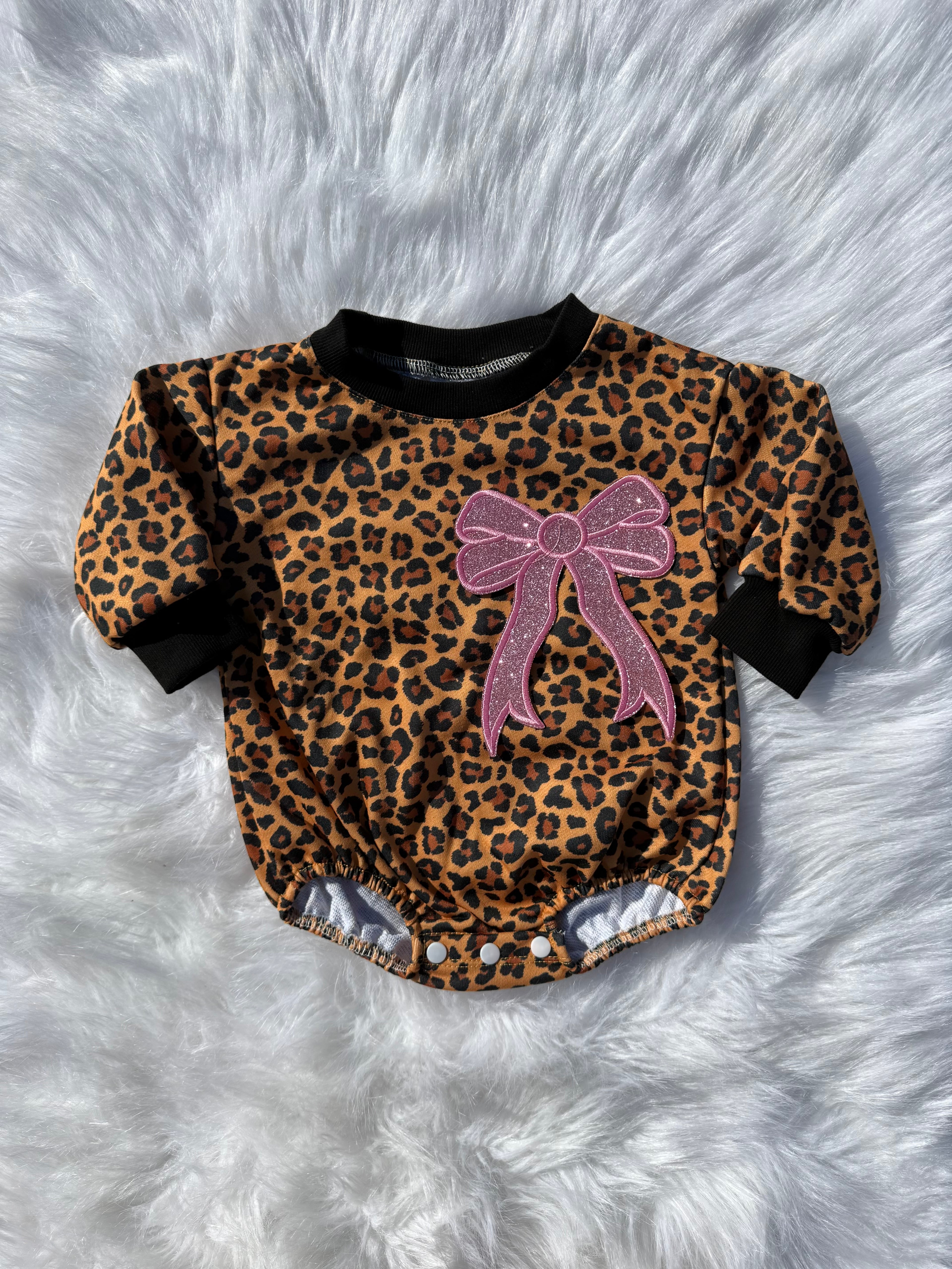 Bow patch bubble rompers (MULTIPLE OPTIONS)