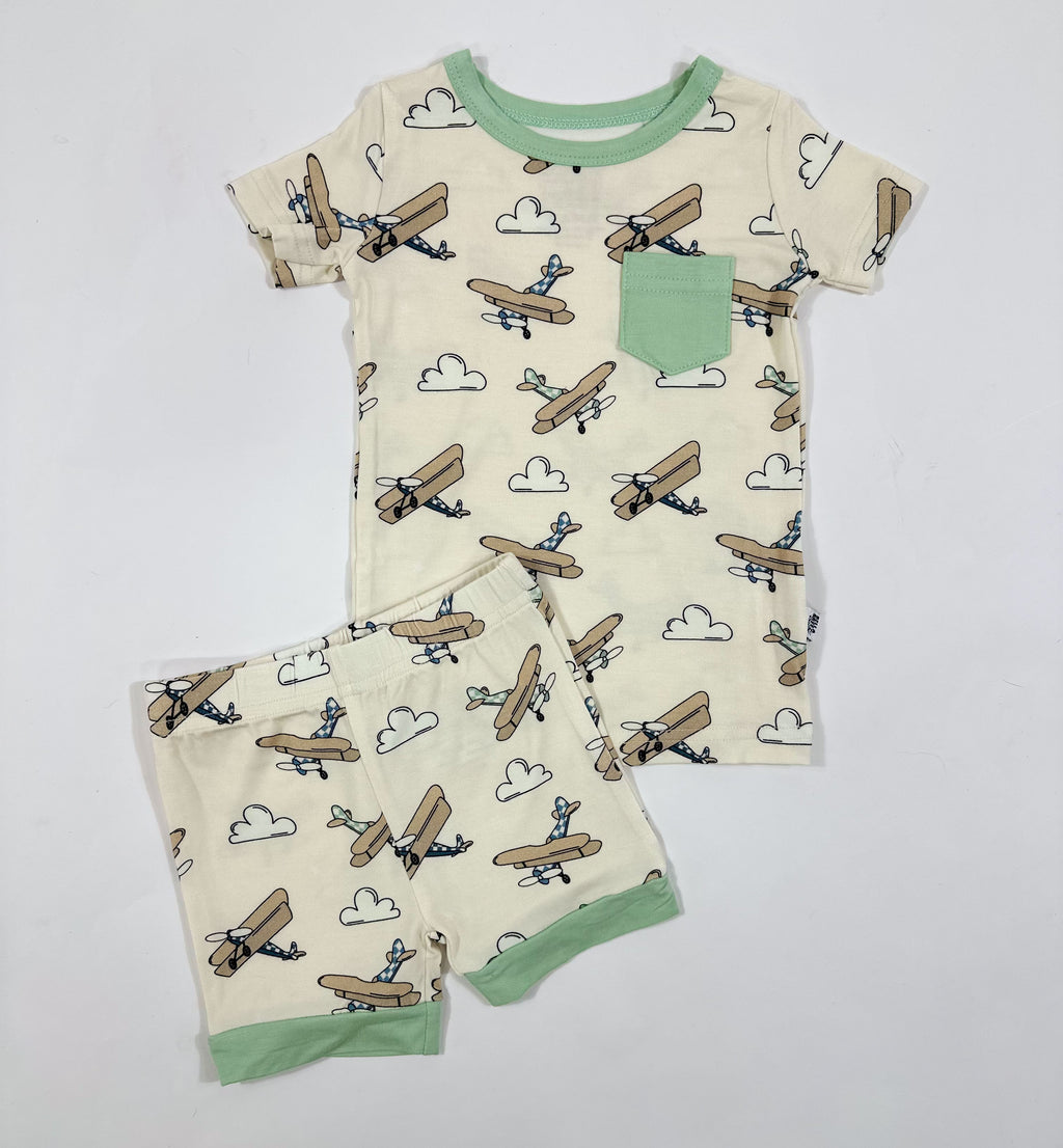 Airplane Bamboo Short Set (FINAL SALE)