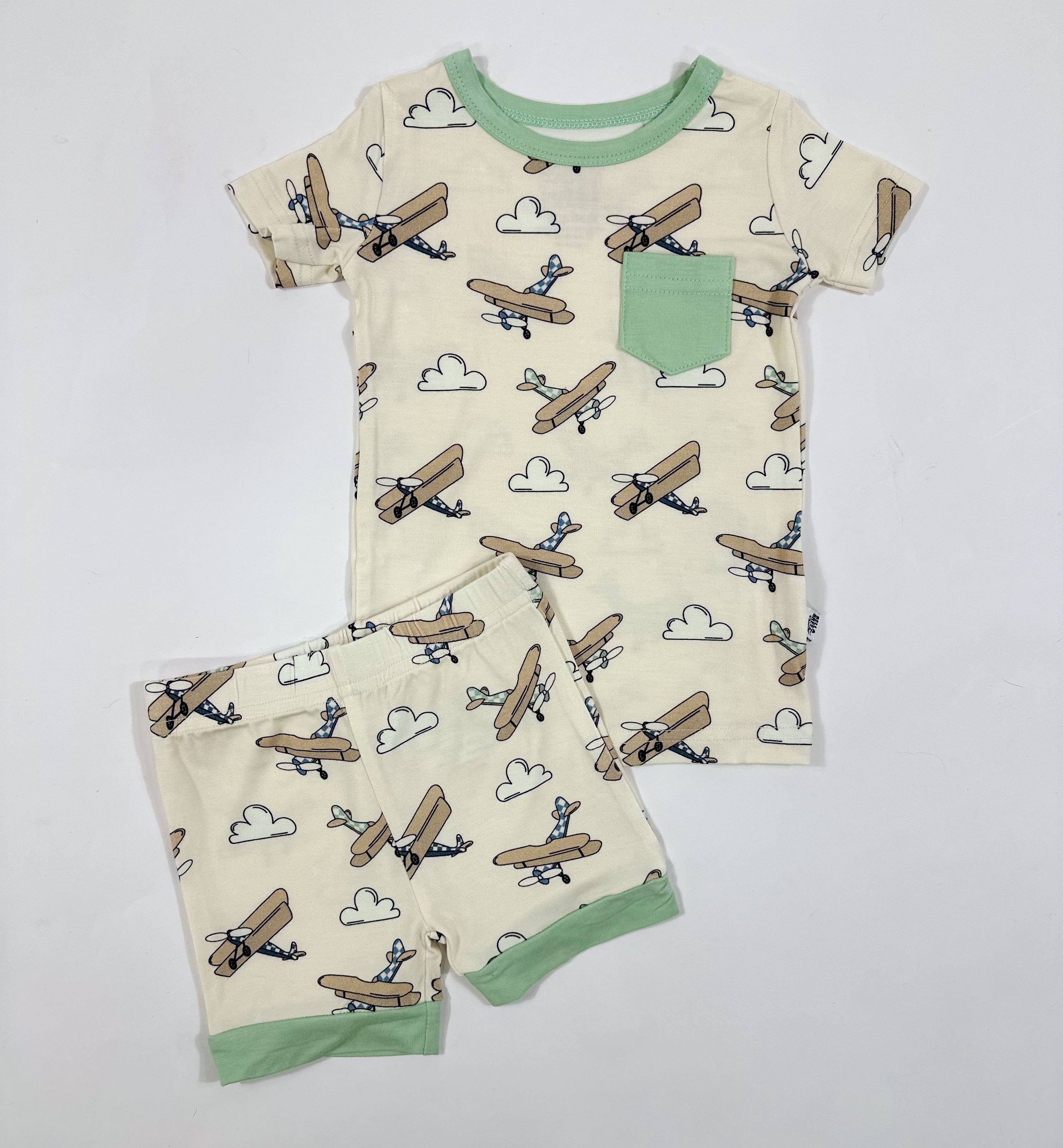 Airplane Bamboo Short Set (FINAL SALE)