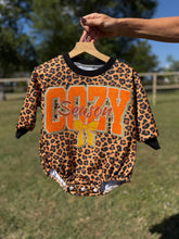 Load image into Gallery viewer, Cheetah Cozy Season Bubble Romper
