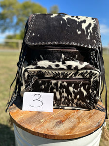 Cowhide sales diaper bag