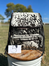 Load image into Gallery viewer, Fringed Genuine Cowhide Diaper Bag/Backpack
