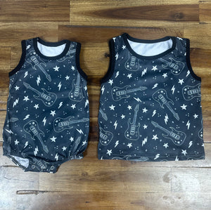 Guitar Bubble Romper/Tank Top (FINAL SALE)