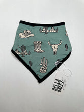 Load image into Gallery viewer, Teal Wild West Bamboo Bib
