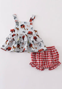 Muslin Ruffle Farm Set