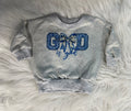 Toile Blue God is good bubble/sweatshirt