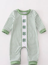 Load image into Gallery viewer, Green Boys St. Patty&#39;s Smocked Romper
