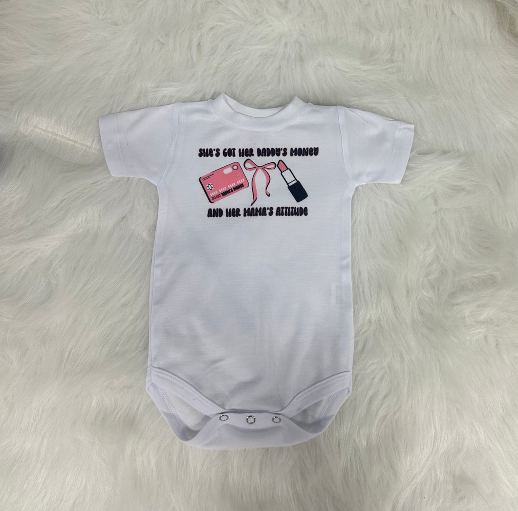 Daddy's Money & Mama's Attitude T-Shirts & Onesies