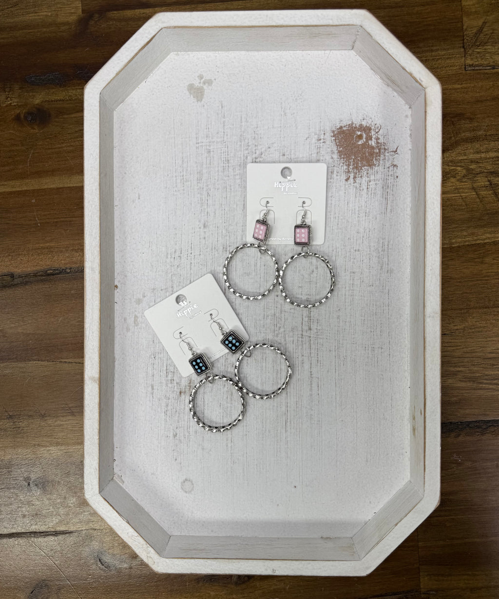Dice Hoop Earrings (FINAL SALE)