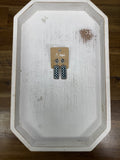 Checkered Bar Earrings (3 colors)