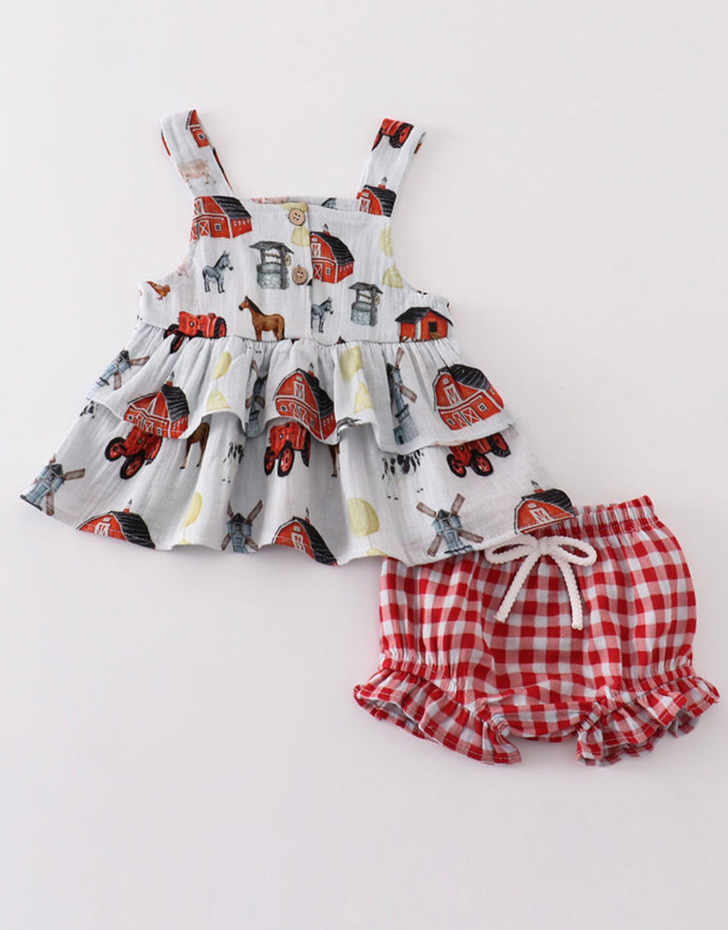 Muslin Ruffle Farm Set