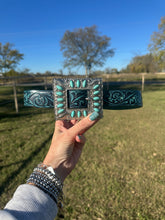 Load image into Gallery viewer, Embossed Turquoise Belt
