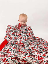 Load image into Gallery viewer, Red Cowboy Bamboo Blanket
