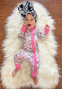 Pink Howdy Ruffled Bamboo Sleeper READ DESCRIPTION