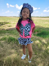 Load image into Gallery viewer, Black &amp; White Checkered Shorties (FINAL SALE)
