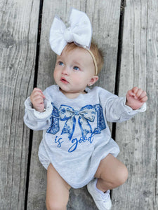 Toile Blue God is good bubble/sweatshirt