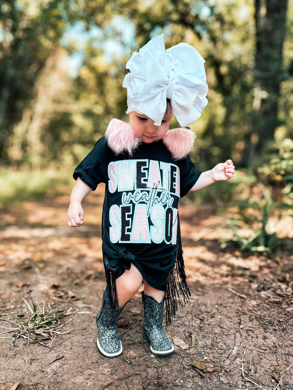 Sweater Weather Season T-Shirt Dress