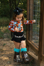 Load image into Gallery viewer, Haunted honky tonk fringe leo/top
