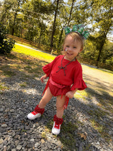 Load image into Gallery viewer, Rodeo Red ruffle top
