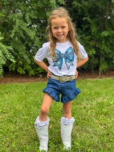 Load image into Gallery viewer, Dark blue denim-like shorties (FINAL SALE)

