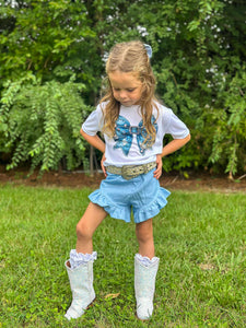 Light blue denim-like shorties (FINAL SALE)