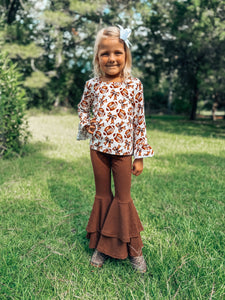 Quarterback Cutie Ruffled Sleeve Top