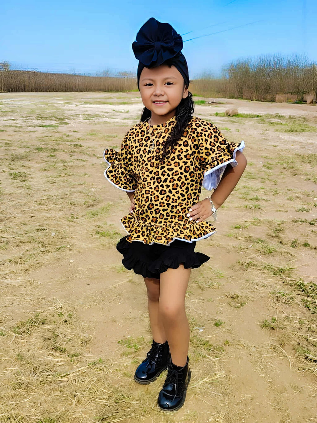 Cheetah ruffle top (FINAL SALE)