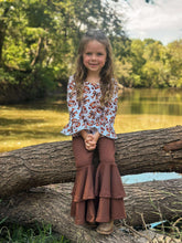 Load image into Gallery viewer, Chocolate Brown Double Bell Bottoms
