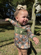 Load image into Gallery viewer, Boys Camo Deer Smocked Romper

