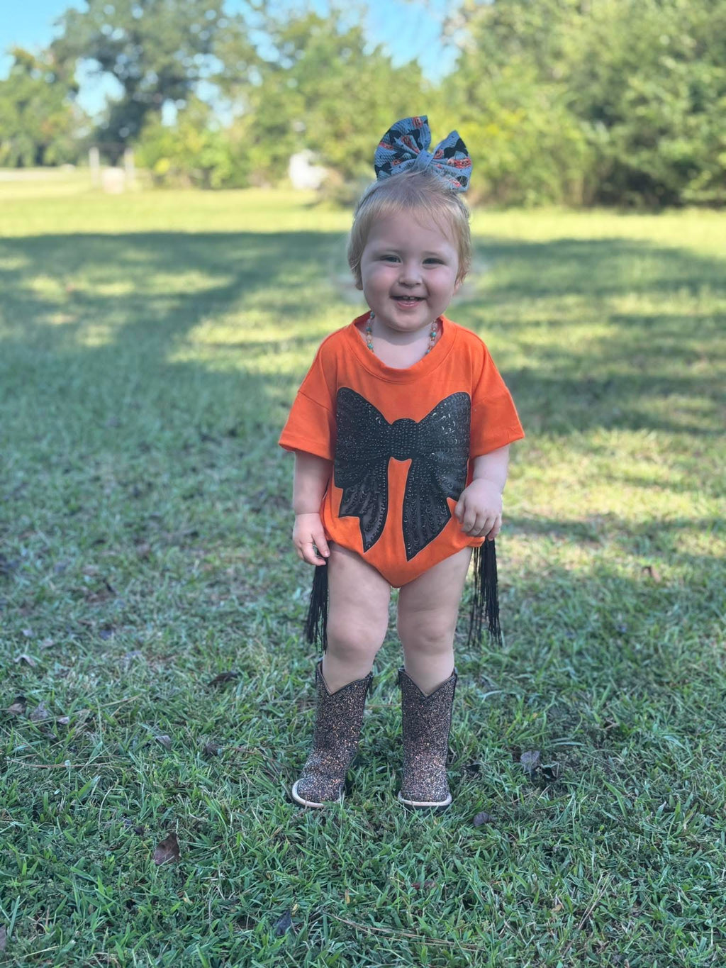 Spooky Bow Bubble Romper