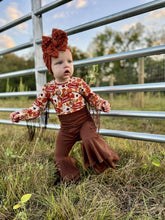 Load image into Gallery viewer, Chocolate Brown Double Bell Bottoms
