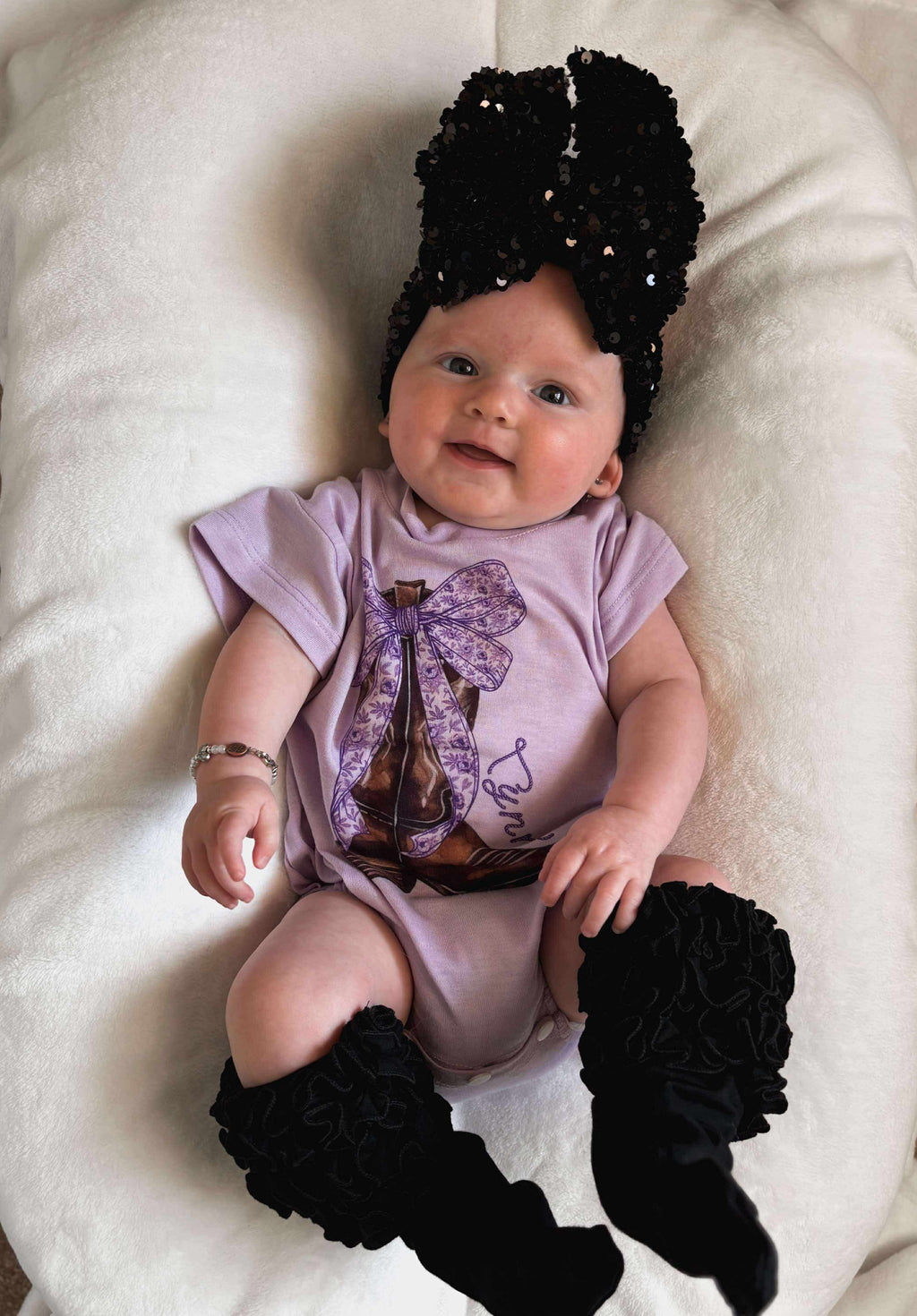 Purple Toile Name Bubble Romper