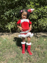 Load image into Gallery viewer, Santa Baby Skirted Romper
